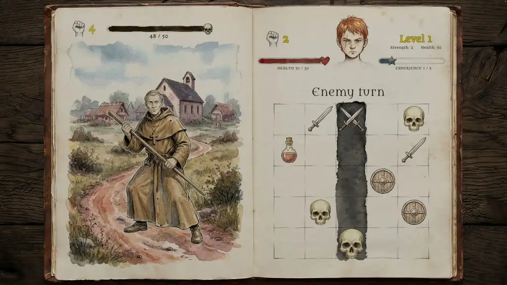 Local combat tutorial poster for Devilbreath.